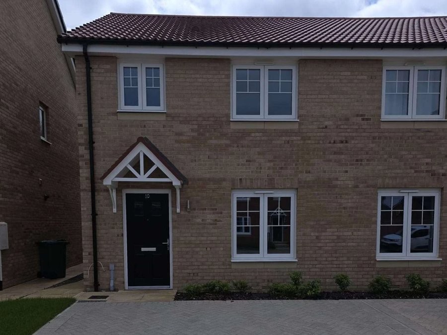 The exterior of 10 Burtersett Crescent, Stockton-on-Tees — a modern brick home